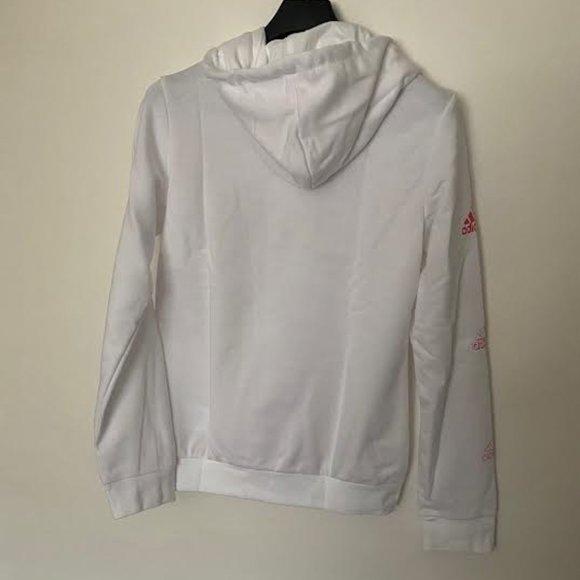 NWT $60 ADIDAS Women S AEROREADY DRY Active LOGO Sleeve Graphic Hoodie Jacket - Picture 16 of 16